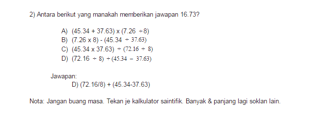Contoh Soalan Pengetahuan Am N29 - Terengganu n