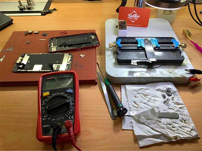 proses kerja repair phone